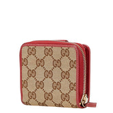 グッチ GGキャンバス 長財布 346056 ベージュ レッド キャンバス レディース GUCCI 【中古】